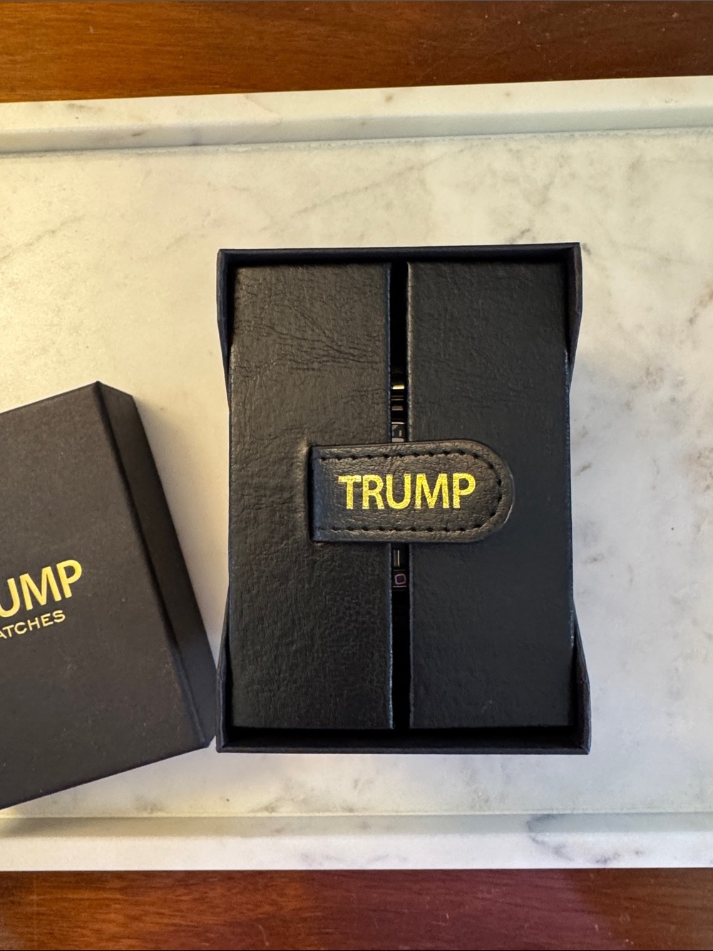 Trump Stainless Steel Two-Tone Watch with Black Dial - Picture 8 of 14